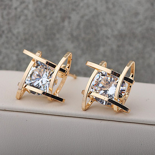 

Women's Girls' Crystal Stud Earrings Drop Earrings Gold Plated Earrings Jewelry Gold / Silver For Wedding Party Casual 1pc