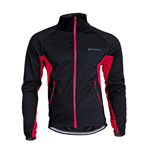 

Nuckily Men's Women's Cycling Jacket Bike Jersey Top Thermal / Warm Windproof Breathable Sports Polyester Fleece Winter Black / Red / Black / Green / Black / Blue Mountain Bike MTB Road Bike Cycling