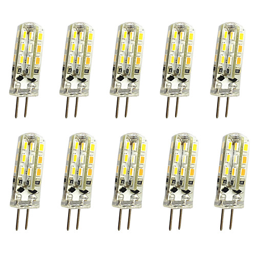

10pcs 1 W LED Bi-pin Lights 120 lm G4 T 24LED LED Beads SMD 3014 Decorative Warm White Cold White 12 V / 10 pcs / RoHS