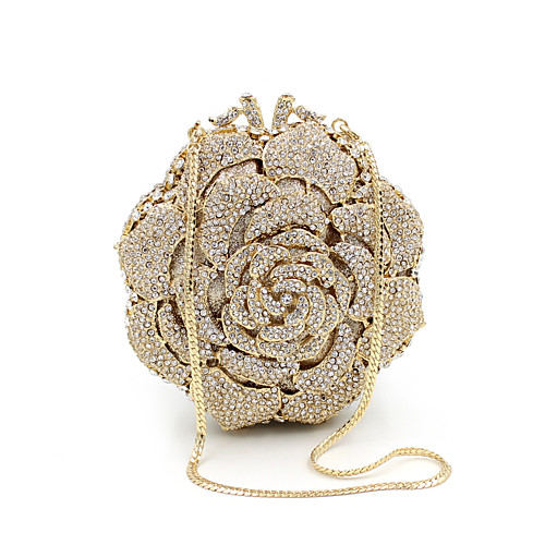 

Women's Bags Metal Clutch Evening Bag Crystals Party Wedding Wedding Bags Handbags MessengerBag Gold