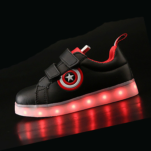 

Boys' LED / Comfort / LED Shoes PU Sneakers Little Kids(4-7ys) / Big Kids(7years ) LED / Luminous White / Black Spring & Summer / TR / EU36