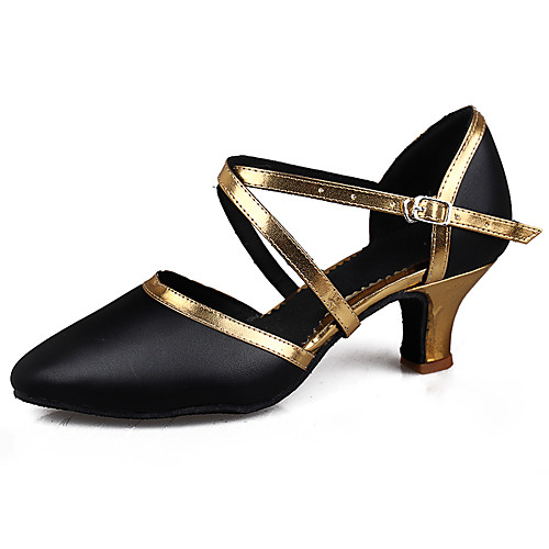 

Women's Latin Shoes / Ballroom Shoes / Salsa Shoes Patent Leather / Leatherette Buckle Sandal / Heel Buckle Cuban Heel Customizable Dance Shoes Black / Gold / Black / Silver / Indoor / Performance