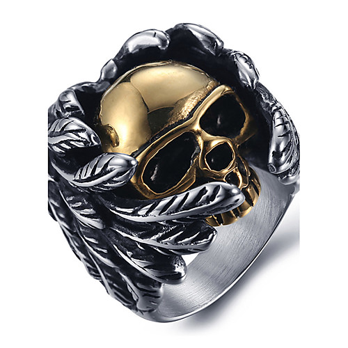 

Statement Ring Mexican Sugar Skull Silver Titanium Steel Skull Calaveras Vintage Punk Fashion 8 9 10 11 12 / Men's