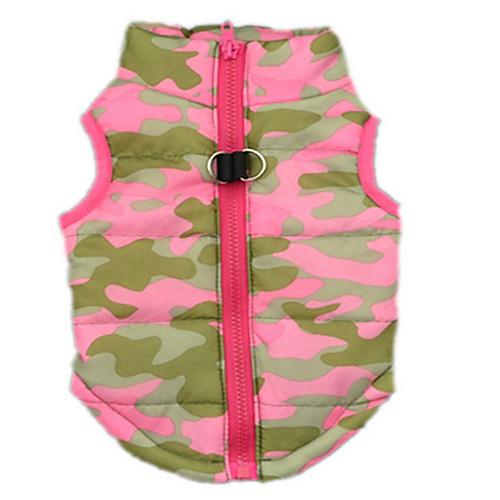 

Dog Vest Dog Clothes Camo / Camouflage Pink Cotton Costume For Spring & Fall Winter Men's Women's Casual / Daily