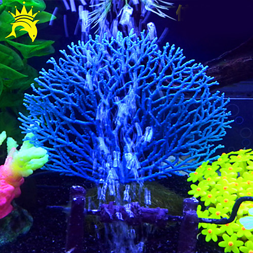 

Fish Tank Aquarium Decoration Coral Jellyfish White Artificial Resin 1 Piece