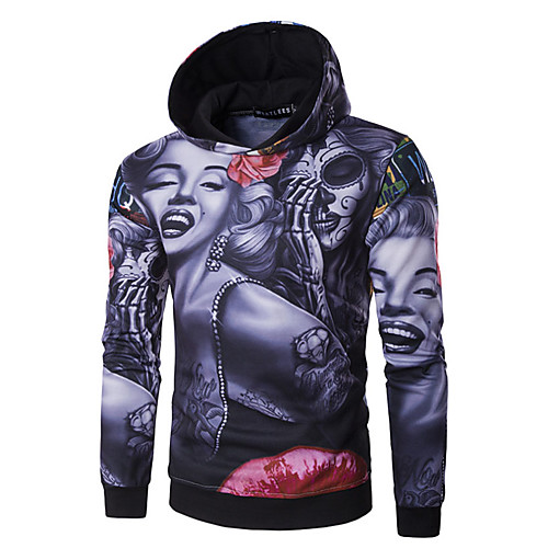 

Hoodie Abstract 3D Embroidered Print Round Neck Daily Hoodies Sweatshirts Long Sleeve Purple / Fall
