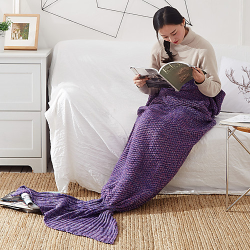 

Knitted,Yarn-dyed Solid 100% Acrylic Blankets