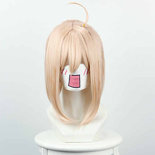 

Cosplay Costume Wig Synthetic Wig Straight Straight Wig Blonde Short Yellow Synthetic Hair Women's Blonde OUO Hair