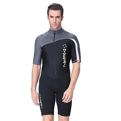 

Dive&Sail Men's Shorty Wetsuit 1.5mm Elastane Diving Suit Thermal / Warm Waterproof UV Sun Protection Short Sleeve Swimming Diving Surfing / Breathable / Quick Dry / Breathable / Quick Dry