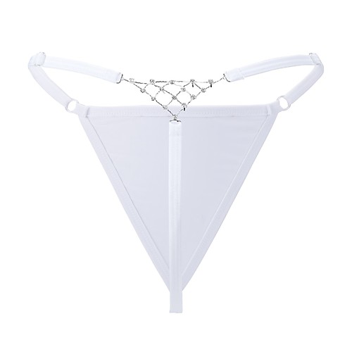 

Women's G-strings & Thongs Panties Solid Colored Low Waist White One-Size