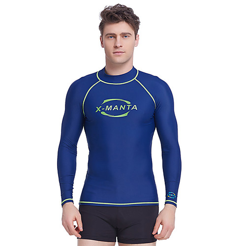 

Dive&Sail Men's Rash Guard Elastane Sun Shirt Swim Shirt Thermal Warm Waterproof UV Sun Protection Long Sleeve Swimming Diving Surfing Spring Summer Fall / Breathable / Quick Dry / Stretchy