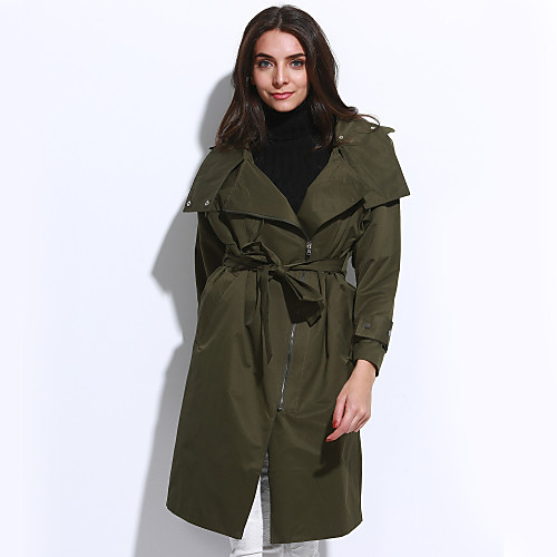

Women's Coat Simple Fall Coat Long Sleeve Coat Tops White