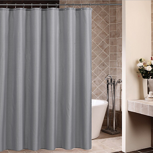 

Shower Curtains Neoclassical Polyester Plaid Machine Made