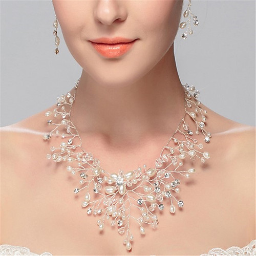 

Beaded Necklace Y Necklace Women's Synthetic Diamond Pearl Imitation Pearl Imitation Diamond As Per Picture Flower Luxury Tassel Handmade White Necklace Jewelry for Wedding Party Birthday Party