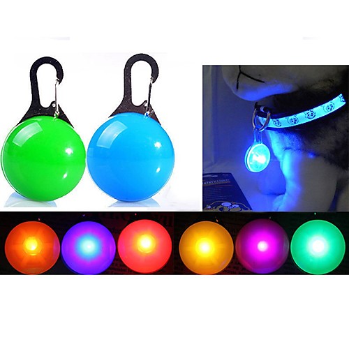 

Cat Dog Tag LED Lights Batteries Included Solid Colored Plastic Transparent Yellow