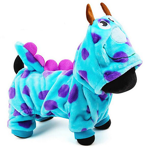 

Dog Costume Coat Jumpsuit Winter Dog Clothes Blue Costume Cotton Cartoon XXS XS S M L