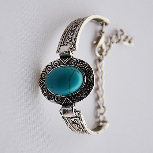 

Women's Chain Bracelet Chain Natural Sterling Silver Bracelet Jewelry Blue For Gift Valentine