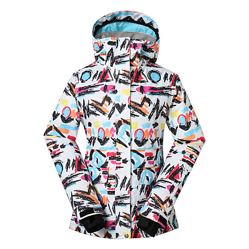 

GSOU SNOW Women's Ski Jacket Ski / Snowboard Winter Sports Thermal / Warm Waterproof Windproof Polyester Winter Jacket Ski Wear / Quick Dry / Fleece Lining
