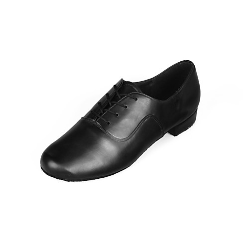 

Men's Latin Shoes / Ballroom Shoes Faux Leather Lace-up Heel Low Heel Customizable Dance Shoes Black / Indoor / Performance / Practice / Professional / EU43