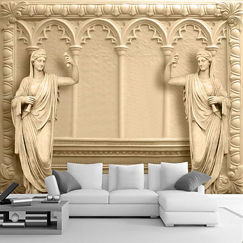 

Art Deco 3D Home Decoration Classical Wall Covering, Canvas Material Adhesive required Mural, Room Wallcovering