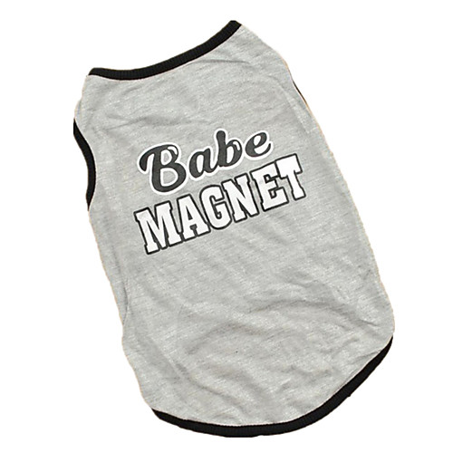 

Dog Shirt / T-Shirt Dog Clothes British Gray Cotton Costume For Summer Men's Women's Casual / Daily