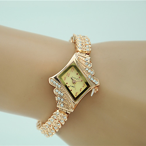 

Women's Bracelet Watch Diamond Watch Gold Watch Quartz Gold Imitation Diamond Analog Ladies Charm Fashion Elegant Dress Watch - Gold One Year Battery Life / Tianqiu 377