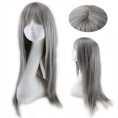 

Synthetic Wig Straight Straight Wig Grey Synthetic Hair Women's Gray
