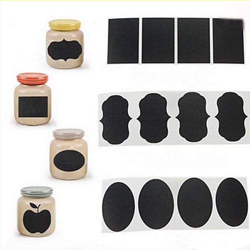

36Pcs Chalk Pen Chalkboard Sticker Labels Vinyl Kitchen Jar Decor Decals 5CM X 3.5CM