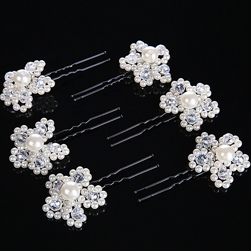 

Pearl / Crystal Hair Stick / Hair Pin with 1 Wedding / Special Occasion Headpiece