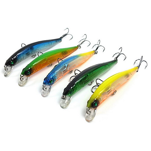 

5 pcs Fishing Lures Hard Bait Minnow Floating Bass Trout Pike Sea Fishing Bait Casting Spinning Hard Plastic / Jigging Fishing / Freshwater Fishing / Bass Fishing / Lure Fishing / General Fishing