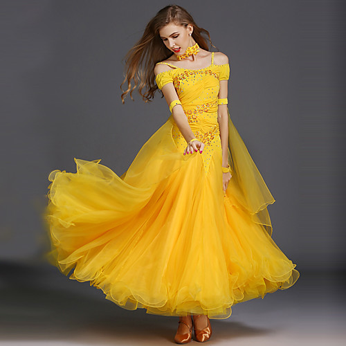 

Ballroom Dance Women's Training Sleeveless Tulle Spandex / Modern Dance / Performance