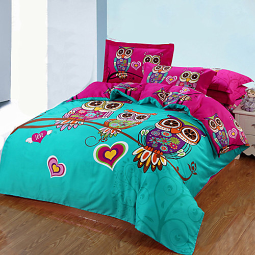 

Duvet Cover Sets 3D Cotton Reactive Print 3 PieceBedding Sets / >800