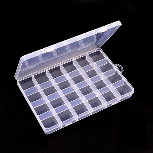 

24 grid transparent color ornament storage box