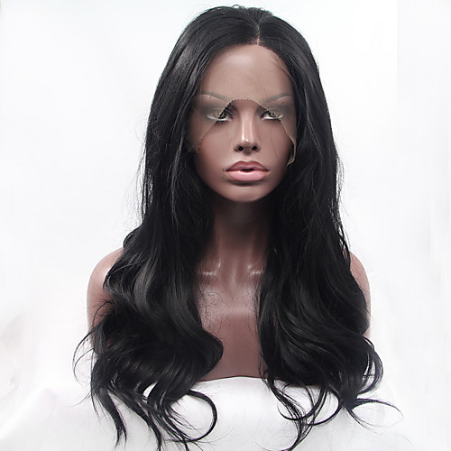 

Synthetic Lace Front Wig Body Wave Body Wave Lace Front Wig Natural Black #1B Synthetic Hair Women's Natural Hairline Black
