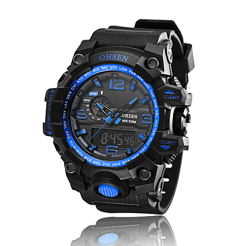 

Men's Sport Watch Fashion Watch Analog Quartz Luxury Water Resistant / Waterproof Alarm Chronograph / Silicone