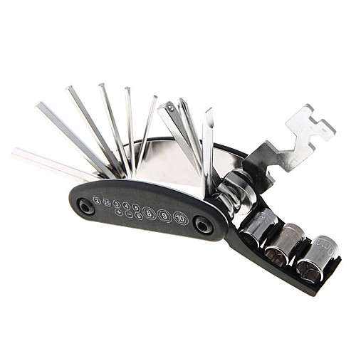 

HiUmi Bike Multi-Tool Portable Screwdriver Repair Kit Foldable Multifunctional For Road Bike Mountain Bike MTB BMX TT Folding Bike Cycling Bicycle Stainless Steel 1 pcs