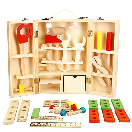 

Toy Tool Tool Box Safety Simulation Wooden Kid's Boys' Girls' Toy Gift