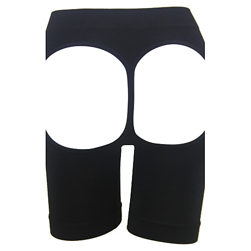 

Women's Hole Cotton Shaping Panty - Plus Size, Solid Colored Mid Waist Black S M L
