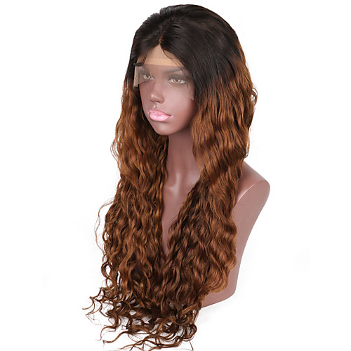 

Human Hair Glueless Lace Front Lace Front Wig Beyonce style Brazilian Hair Natural Wave Ombre Wig 130% 150% Density with Baby Hair Ombre Hair Natural Hairline African American Wig 100% Hand Tied