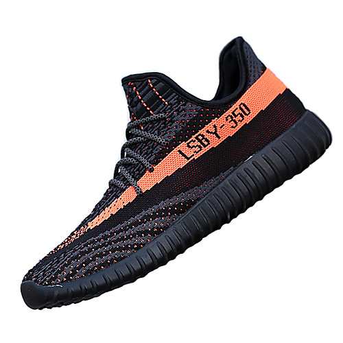 

Men's Trainers Athletic Shoes Light Soles Athletic Outdoor Walking Shoes Knit Black / White White Orange Fall Spring Summer / Lace-up / EU40