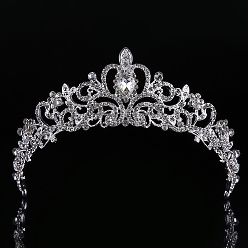 

Crystal / Rhinestone / Fabric Tiaras with 1 Wedding / Party / Evening Headpiece / Alloy