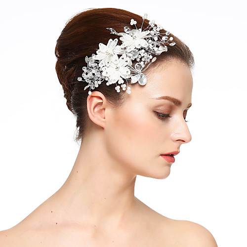

Imitation Pearl / Lace / Rhinestone Flowers / Hair Clip with 1 Wedding / Special Occasion Headpiece