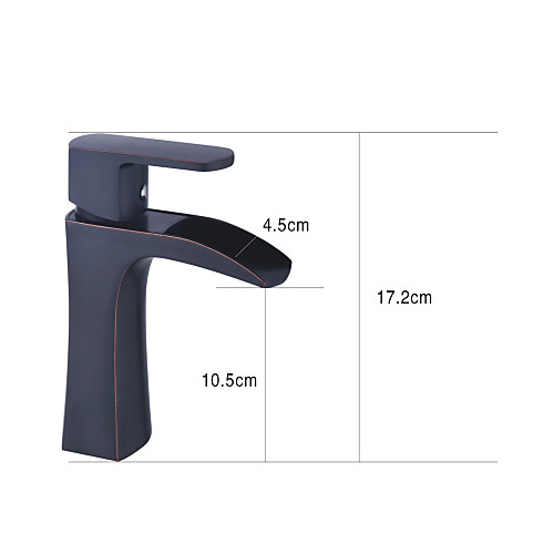 

Black Bathtub Faucet - Waterfall Oil-rubbed Bronze Centerset Single Handle One HoleBath Taps