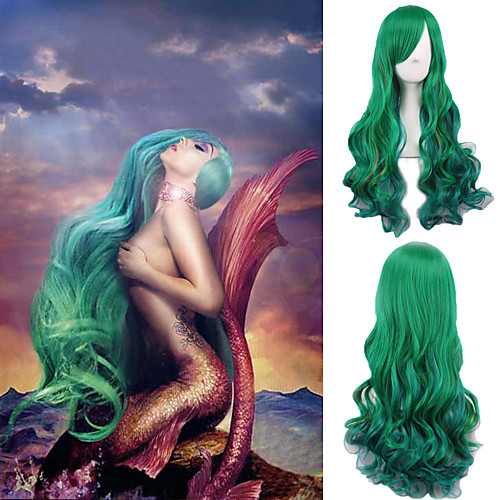

Synthetic Wig Body Wave Body Wave Wig Green Synthetic Hair Women's Green