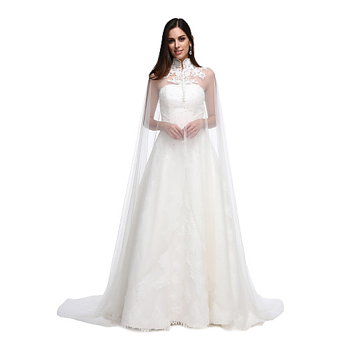 

Capes Lace / Tulle Wedding / Party Evening Women's Wrap With Lace / Button