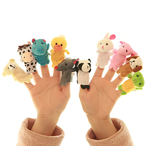 

10 pcs Finger Puppets Plush Toy Animal Series Parent-Child Interaction Textile Cotton Imaginative Play, Stocking, Great Birthday Gifts Party Favor Supplies Boys' Girls' Kids Infant Baby & Toddler