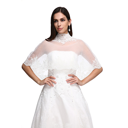 

Lace / Tulle Wedding / Party Evening Women's Wrap With Lace Capes