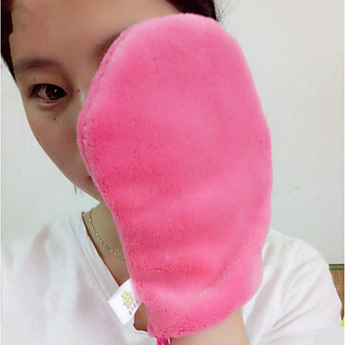 

1 Pcs Makeup Remover Glove /Cosmetic Removal Microfiber Rose Red Mitt/The Upgraded Version Of Makeup Remover Towel Color Random 1521Cm