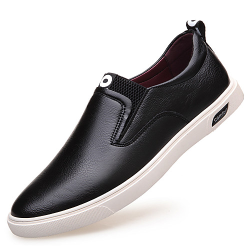 

Men's Leather Shoes Leather Spring / Fall Loafers & Slip-Ons Waterproof Black / Party & Evening / Lace-up / Party & Evening / Outdoor / Office & Career