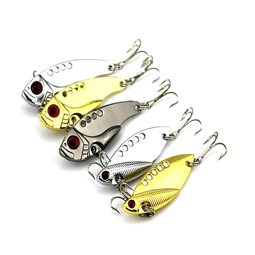 

5 pcs Fishing Lures Spoons Vibration / VIB Metal Bait Spinnerbaits Sinking Bass Trout Pike Sea Fishing Bait Casting Spinning Metal / Jigging Fishing / Freshwater Fishing / Bass Fishing / Lure Fishing